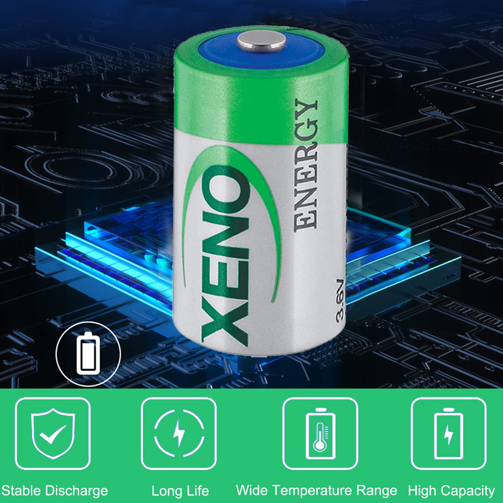 STEPMAX Xeno Energy XL-050F 1/2 AA 3.6V Lithium Battery, Replace Battery for TL-2150 TL-4902 TL-5101 TL-5151 TL-5902 LS14250 (5 Count)