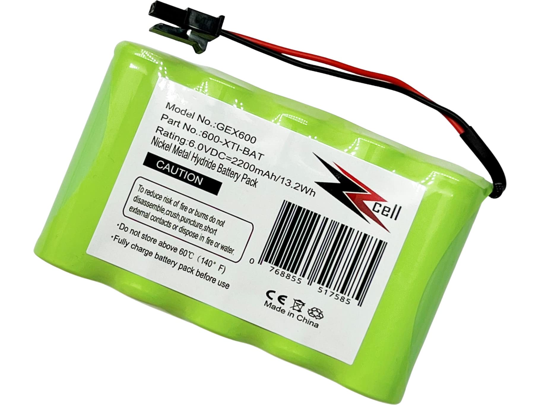 ZZcell® Battery Replacement for GE Interlogix Simon Xti, XTi-5 Alarm Security System 600-XTI-BAT Wireless Control Panel 6V 2200mAh