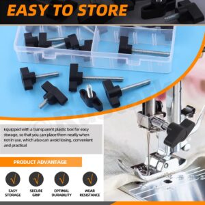 Rustark 35Pcs M6 5 Sizes Thumb Screws Assortment Kit Wing Knob Bolt Black Plastic Male Thread Clamping Screw Knob for Quick Remove or Replace Hand Tightening Knob