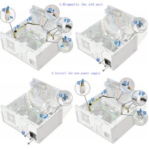 Power Supply Replacement for Dell Optiplex 3060 5060 3070 Inspiron 3470 200W 4FHYW 04FHYW CGFJT 0CGFJT H200EBS-00 X61RM 8 KVYY L200AS-00 H200AS-00 L200EBS-00