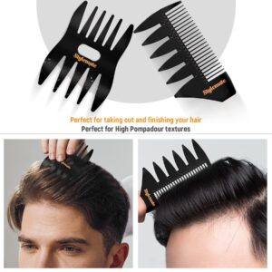 Stylemate Men's Hair Styling Combs and Brush Set - Roller Brush for Adding Volume, Pompadour, Slicked-back, Fauxhawk, Undercut Styling Combs