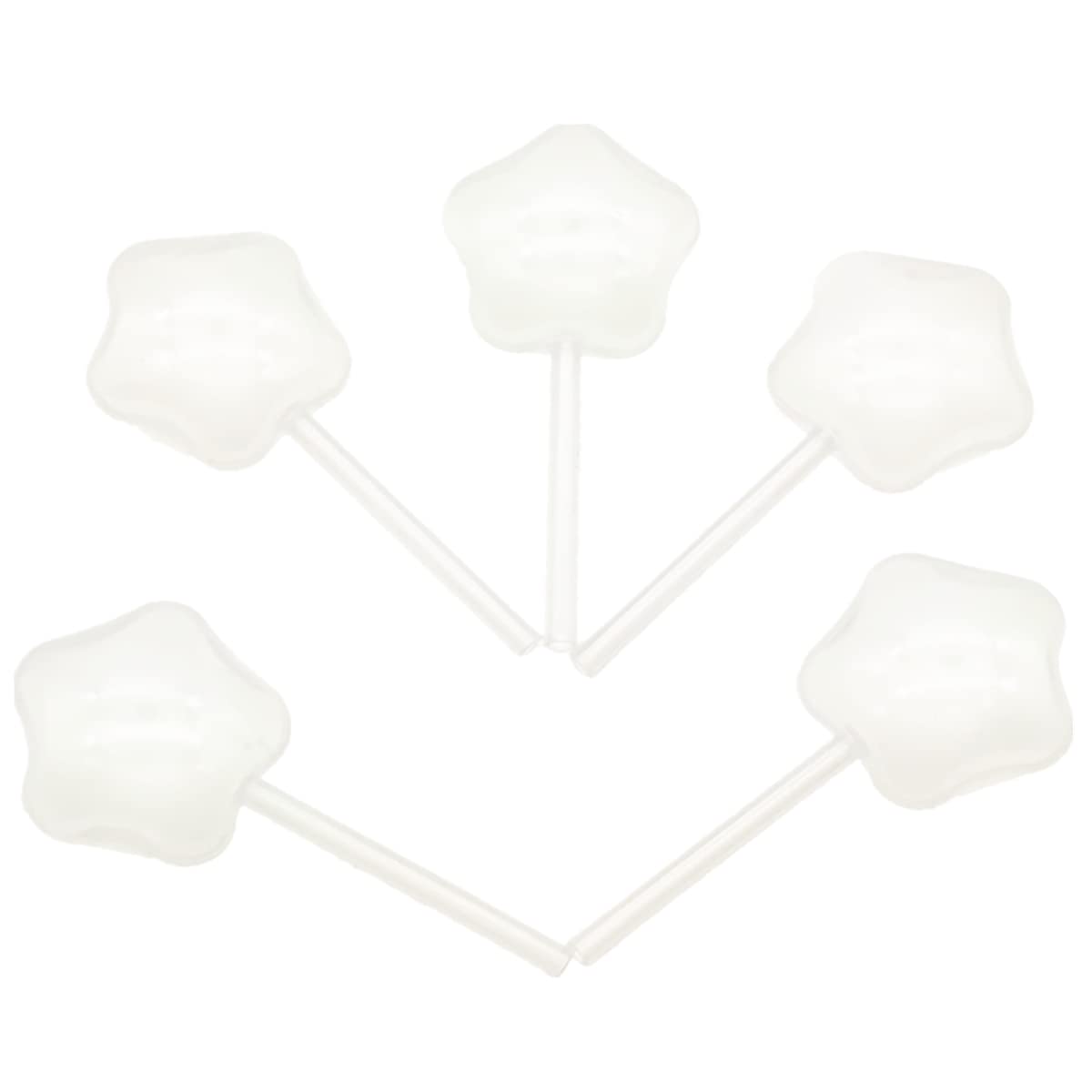 Pack of 50 4ml Transparent Plastic Cupcake Pipettes (Star Shape)