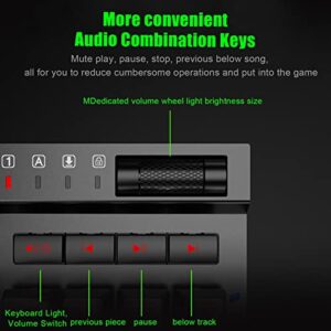 Mechanical Gaming Keyboard,RGB Backlit Gaming Keyboard,Wired Waterproof Macro Programming Keyboard,Blue Switch,Computer Laptop Desktop Keyboard with Wrist Pad