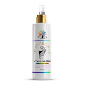 growfinity biotin and argan oil hair spray | detangling leave-in conditioner for faster growth and regrowth | hair loss treatment