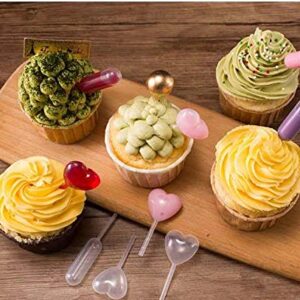 Pack of 50 4ml Transparent Plastic Cupcake Pipettes (Star Shape)