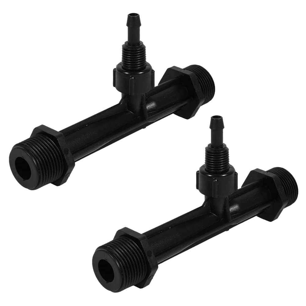 YXQ 3/4Inch Irrigation Venturi,Fertilizer Mixer Injectors Tube Agriculture Tool Plastic Black for Outdoor Garden Farm Lawn 2Pcs