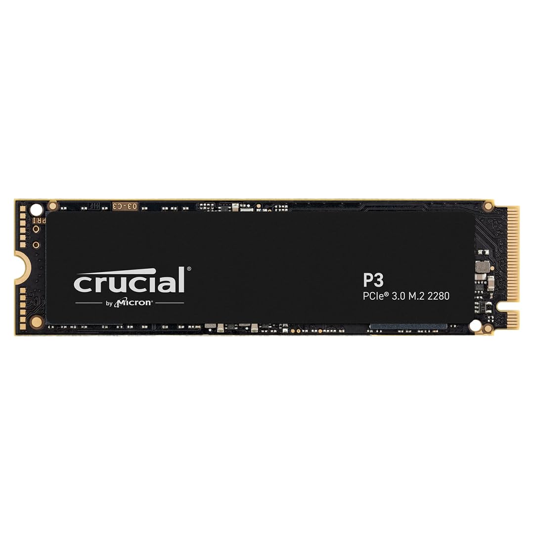 Crucial P3 500GB PCIe Gen3 3D NAND NVMe M.2 SSD, up to 3500MB/s - CT500P3SSD8