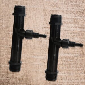 YXQ 3/4Inch Irrigation Venturi,Fertilizer Mixer Injectors Tube Agriculture Tool Plastic Black for Outdoor Garden Farm Lawn 2Pcs