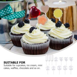 Pack of 50 4ml Transparent Plastic Cupcake Pipettes (Star Shape)