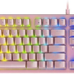 WWBMZ Suitable for Girls Mechanical Gaming Keyboard RGB LED Backlit Wired Keyboard with Switches for Gaming PC E-sportsPlayer Equipment