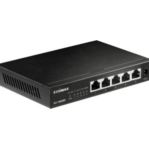 EDiMAX 2.5Gbps Ethernet 5-Port Switch. 2500/1000/100Mbps. Metal Chassis, Wall-mountable, Designed for NAS and workstations, Works with CAT5E, GS-1005BE