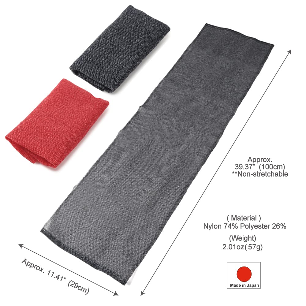 Extra Rough, Exfoliating Washcloth [Made in Japan] Exfoliating Towel Special Texture Makes Fluffy Foam Lather, Back Scrubber, Dead Skin Cell Remover [Loofah for Women and Men] (2pcs Set(Red, Gray))