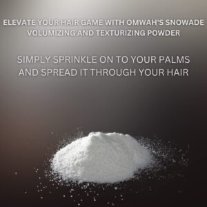 OMWAH SNOWADE Hair Styling Powder (25g) - All Natural Look Mens Hair Powder - Adds Volume and Texture - No Oil or Greasy Residue