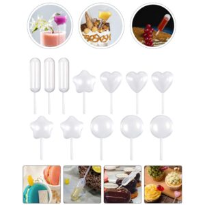 Pack of 50 4ml Transparent Plastic Cupcake Pipettes (Star Shape)