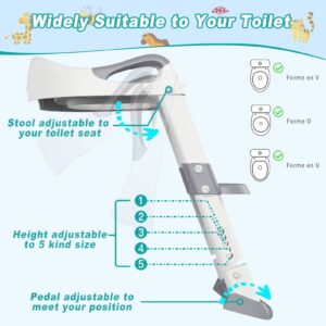 Ronipic Potty Training Toilet Seat with Anti-Slip Step Ladder, Toddler Toilet Seat Potty Training Toilet for Kids, Toddler Potty Seat for Toilet, Baby Toilet Potty Chair for Boys Girls