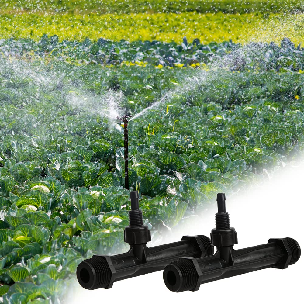 YXQ 3/4Inch Irrigation Venturi,Fertilizer Mixer Injectors Tube Agriculture Tool Plastic Black for Outdoor Garden Farm Lawn 2Pcs