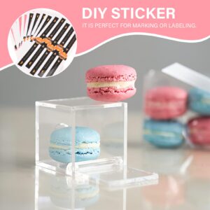 50 Pcs Food Retail Package Seal Self Adhesive Paper Sticker Labels Sealing Stickers Baking Box Stickers for Handmade Baking Craft Arts Pink Black