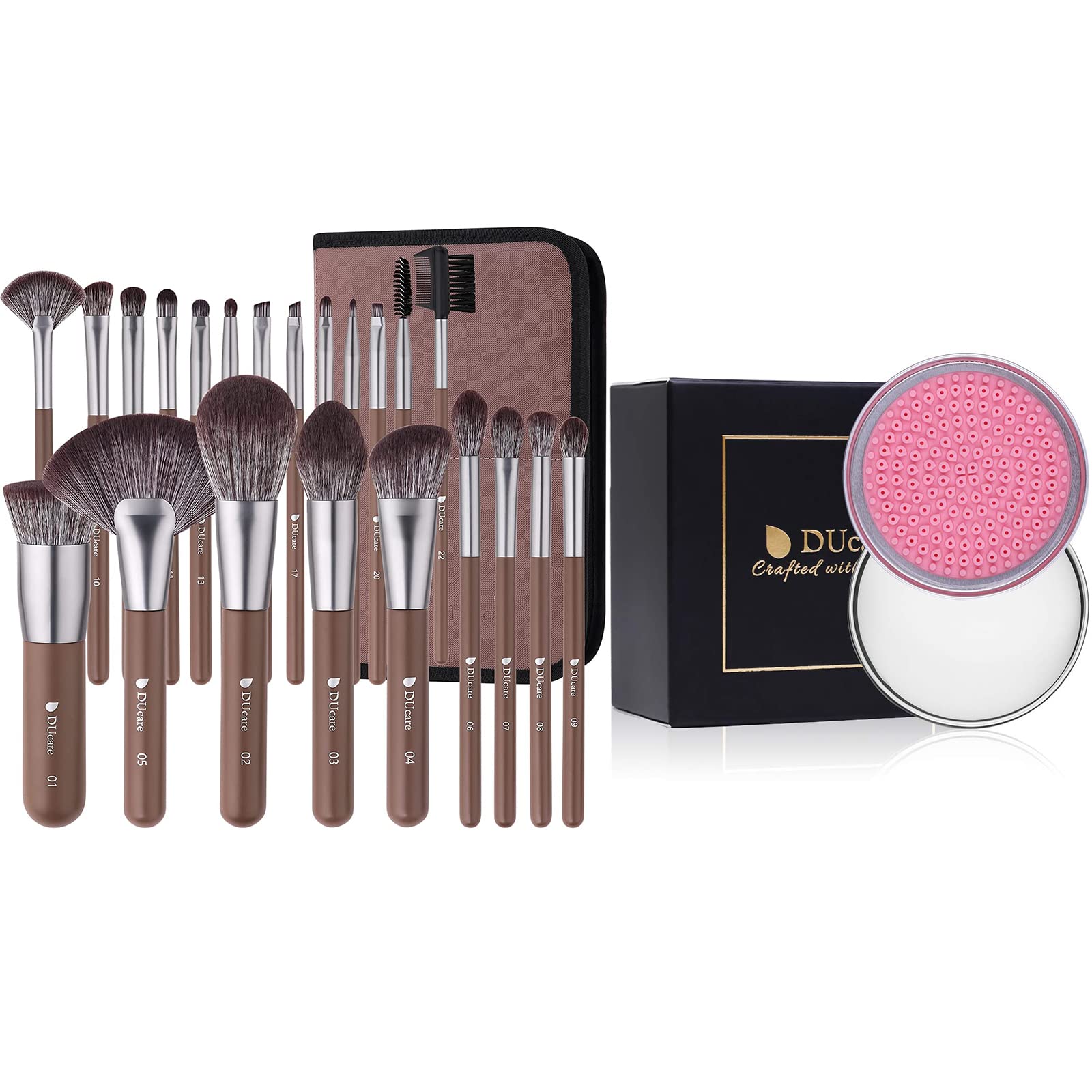 DUcare Professional Makeup Brushes +Makeup Brush Solid Soap Cleanser