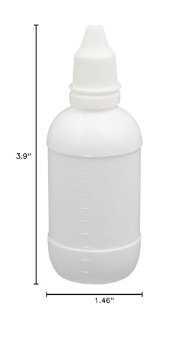 sourcing map PE Plastic Dropping Bottle Squeeze Dropper Storage Container 50ml White