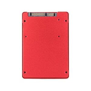 SSD Adapter Enclosure Kit, Aluminum Alloy SSD Adapter Enclosure Stable Durable for Home for Computer for Office Red