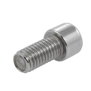 sourcing map 5pcs m4x10mm hex socket head bolt screws, stainless steel silver tone