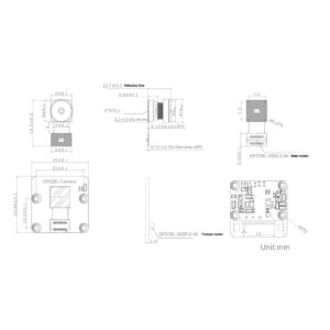 Hilitand for Raspberry Pi Camera, 1MP OV9281 Sensor Fixed Focus Camera Module with 120 Degree Wide Angle for Raspberry Pi 4B 3B 3A Zero 2 W CM3