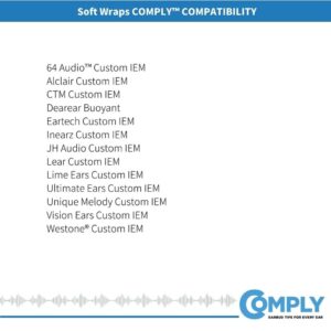 Comply Foam Soft Wraps for Alclair Custom IEM, CTM Custom IEM, and More (5 Pairs), Peach