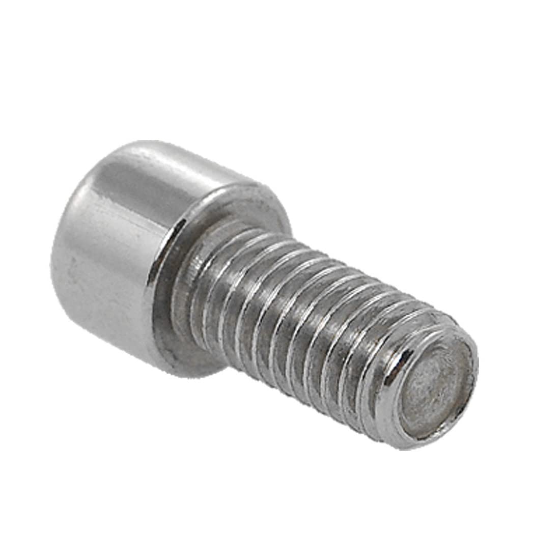 sourcing map 5pcs M4x10mm Hex Socket Head Bolt Screws, Stainless Steel Silver Tone