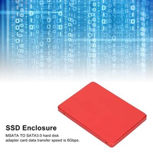 SSD Adapter Enclosure Kit, Aluminum Alloy SSD Adapter Enclosure Stable Durable for Home for Computer for Office Red