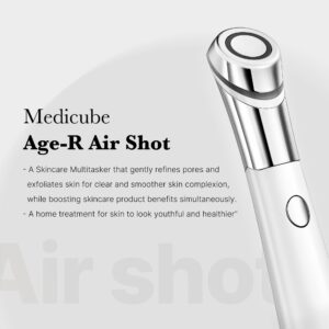 Medicube Age-R ATS Air Shot - Microneedling Skin Care Device for Pore Tightening, Enhanced Absorption, and Smoother Skin Texture - Exfoliation and Skin Rejuvenation - Korean Skincare