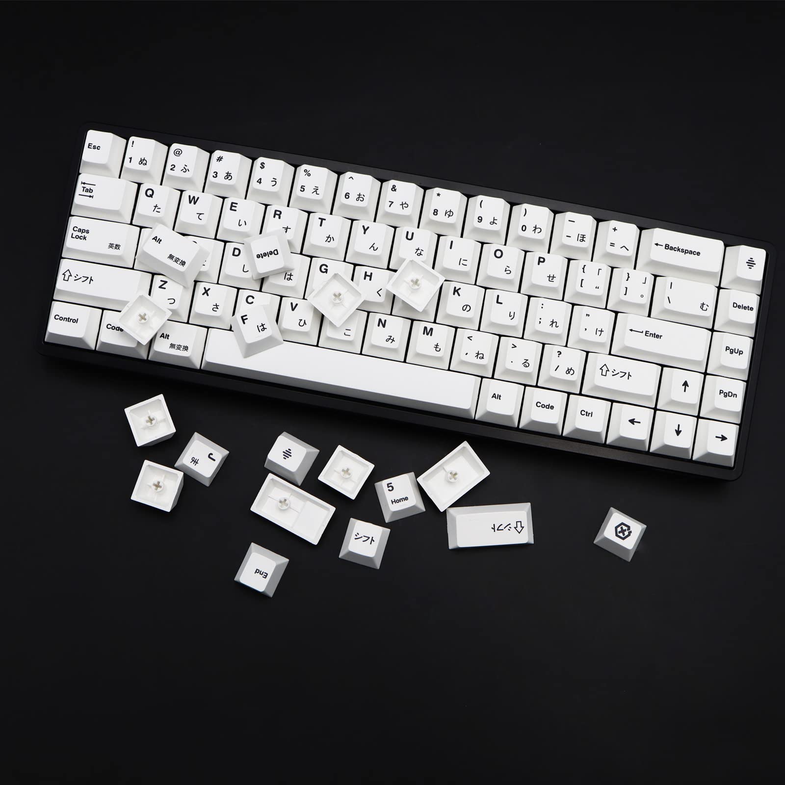 MOLGRIA Keycaps Pure White, 137 Set Simple White Keycaps for Gaming Keyboard, PBT Cherry Profile Dye Sublimation Keycap for Gateron Kailh Cherry MX 104/87/74/68/64/61 60 Keyboard