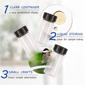 Cositina 20ml Clear Glass Sample Vials with Screw Cap,Empty Refillable Travel Glass Liquid Sampling Lab Storage Vials for Essential Oils,Perfumes, Lab Chemicals-Pack of 30