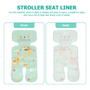 Toddmomy Children Car Cooler Pad Summer Stroller Ice Cooler Mat Baby Cushion for Stroller Newborn Dining Chair (Light Green)