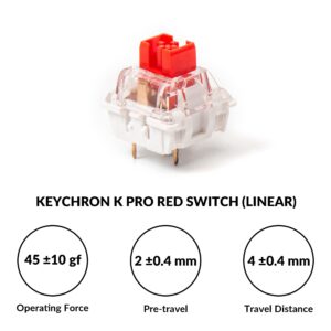 Keychron V3 Wired Custom Mechanical Keyboard, TKL Tenkeyless QMK/VIA Programmable Macro with Hot-swappable Keychron K Pro Red Switch Compatible with Mac Windows Linux (Frosted Black-Translucent)