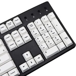 MOLGRIA Keycaps Pure White, 137 Set Simple White Keycaps for Gaming Keyboard, PBT Cherry Profile Dye Sublimation Keycap for Gateron Kailh Cherry MX 104/87/74/68/64/61 60 Keyboard