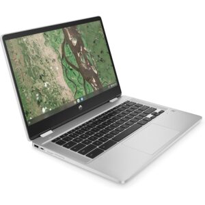 HP Chromebook x360 14b-cb0003ca 14-inch FHD 2-in-1 Touchscreen Laptop Notebook Intel Pentium Silver N6000 8 GB RAM; 128GB eMMC Computer PC Wifi Bluetooth USB C Port Google Chrome OS, Silver (Renewed)