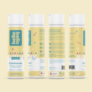 Hello Bello Premium Conditioner I Ultra Mild, Moisturizing Conditioner for Babies and Kids I Birthday Bash Scent I 10 FL Oz (1 Pack)