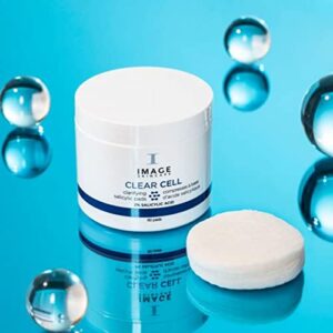 IMAGE Skincare, CLEAR CELL Salicylic Clarifying Pads, Exfoliating Wipes to Clarify Pores for Oily Prone Skin, 60 Pads