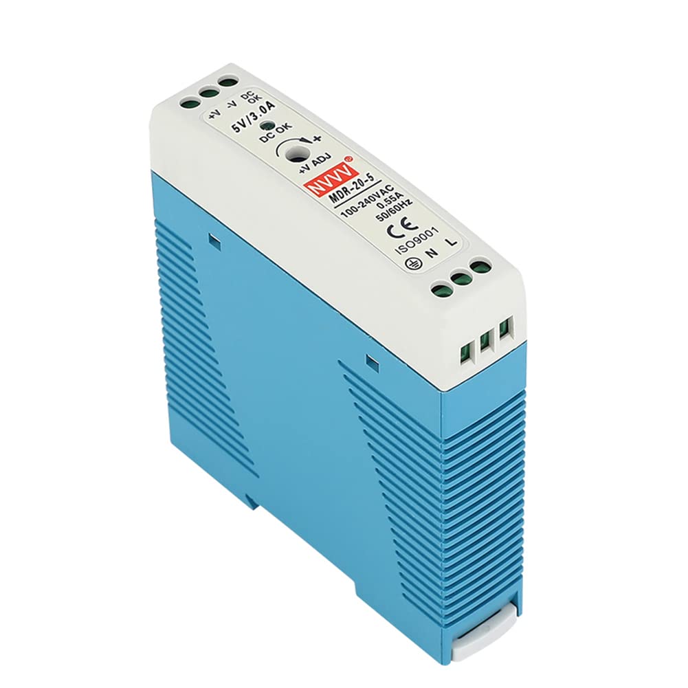 MDR-20-5 AC to DC DIN-Rail Power Supply 5V 3 Amp 15W