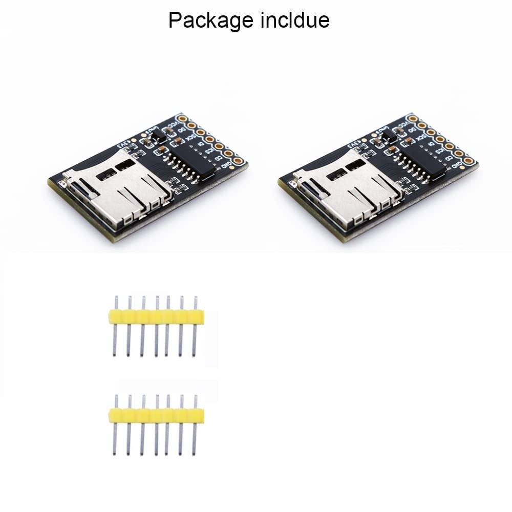 Treedix 2pcs Level Shifting MicroSD Breakout Board with SPI Interface Onboard Level Conversion for Arduino UNO R3