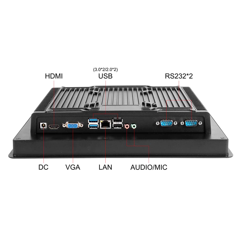 LEANGLE 17" Industrial Embedded Panel PC,Ratio 4:3 Resistive Touch Screen Computer,Intel i3-4005U/i5-3210M/i5-4200U/i7-8565u/i5-10210U,2*COM,Windows 10 Pro