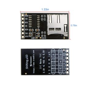 Treedix 2pcs Level Shifting MicroSD Breakout Board with SPI Interface Onboard Level Conversion for Arduino UNO R3