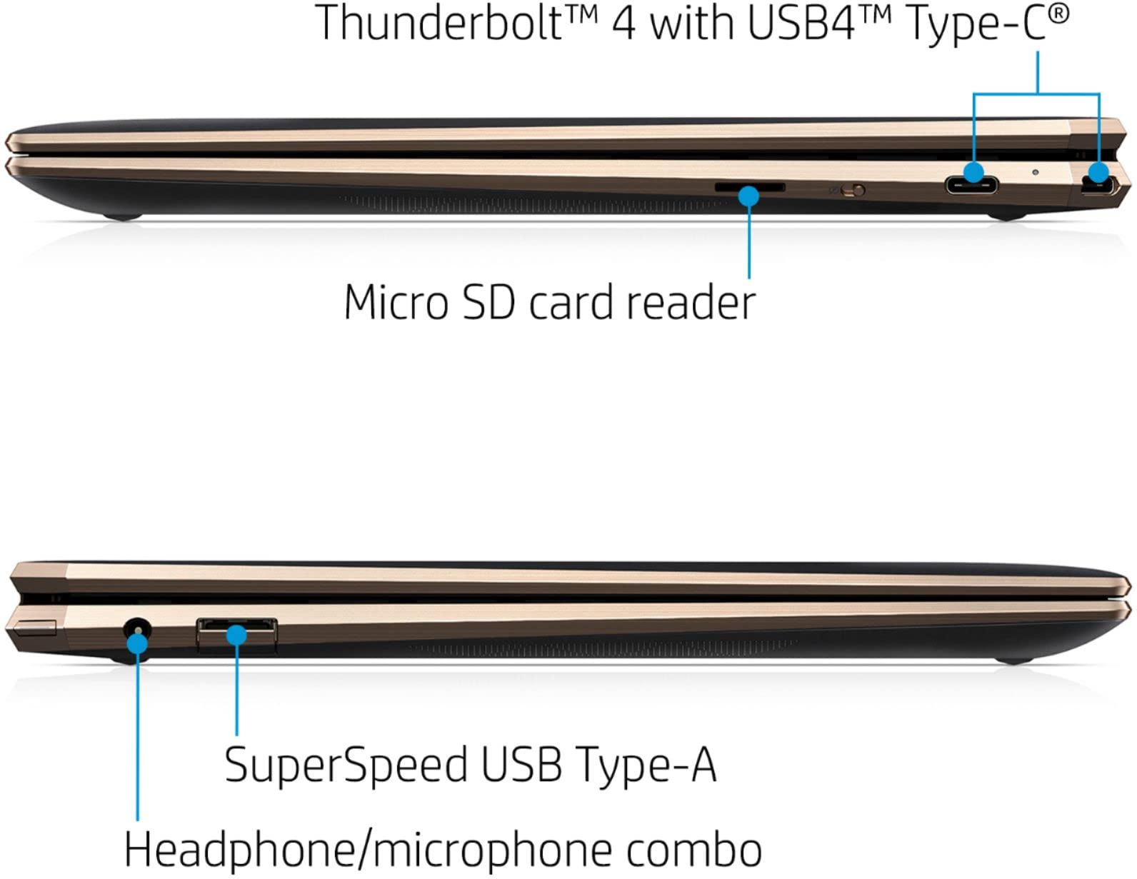 HP Spectre Touch x360 13 in Ash-Gold Convertible Laptop 11th Gen Intel i5 up to 4.2GHz 8GB DDR4 256GB SSD 13.3in FHD Backlit Keyboard Win 11 (13-AW200-Renewed)