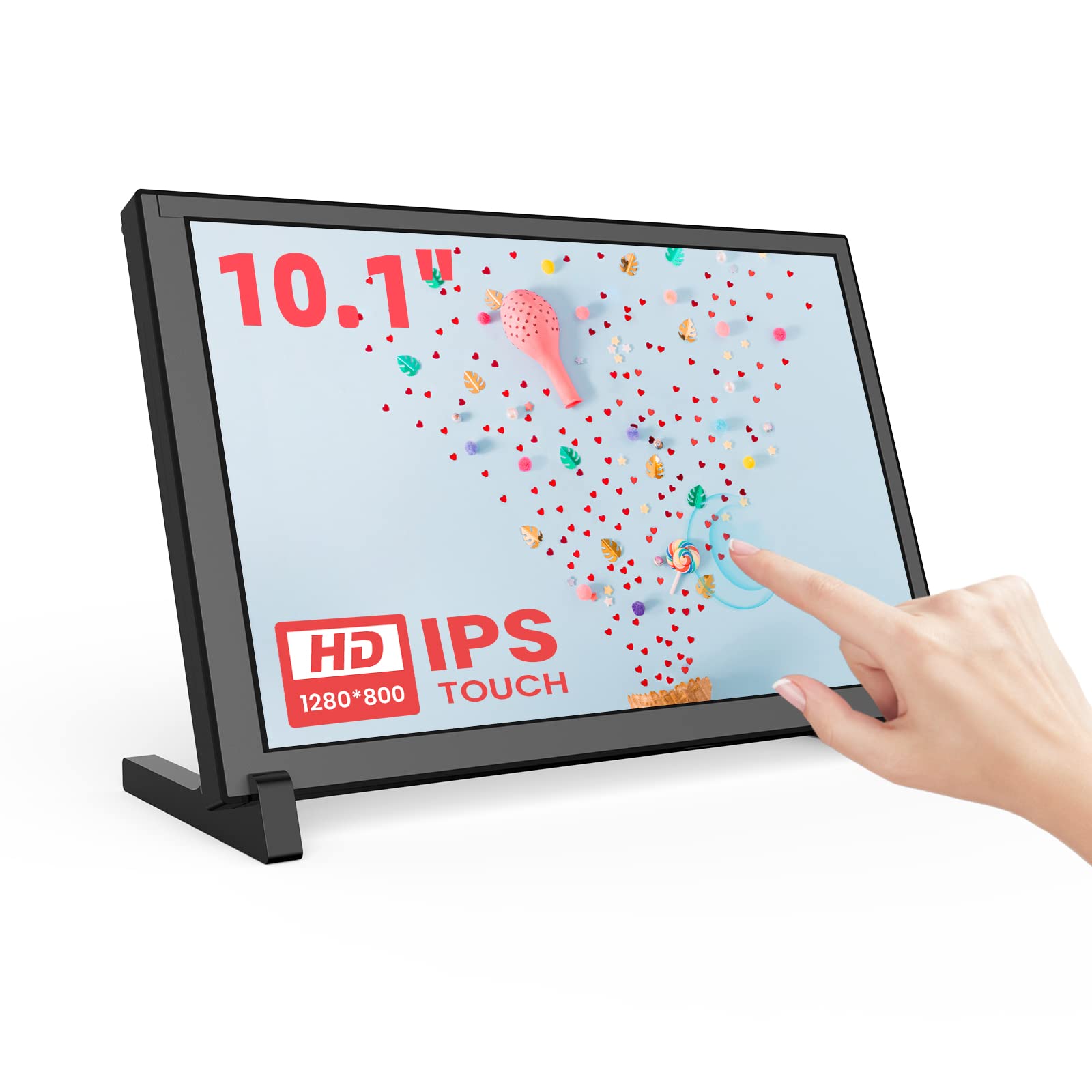 APROTII 10.1 inch HDMI Monitor, 1280x800 IPS 10-points Capacitive Touchscreen Monitor 10 inch Portable Single Board Monitor for PS4 Switch PC Laptop Pi/4B/3B+/3B/3A+/2B/B+