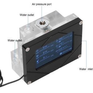 Yoidesu Multifunctional Intelligent Digital Screen Display CPU Indicator, Water Cooling System Temperature Meter for Computer Laptop, Led Display Screen, I‑Shaped Bracket, Built‑in Sensor