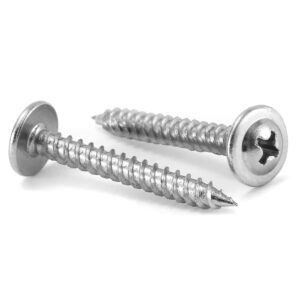 #8 x 1-1/4" wood screw 100pcs 410 stainless steel standard thread truss head fast self tapping by sg tzh