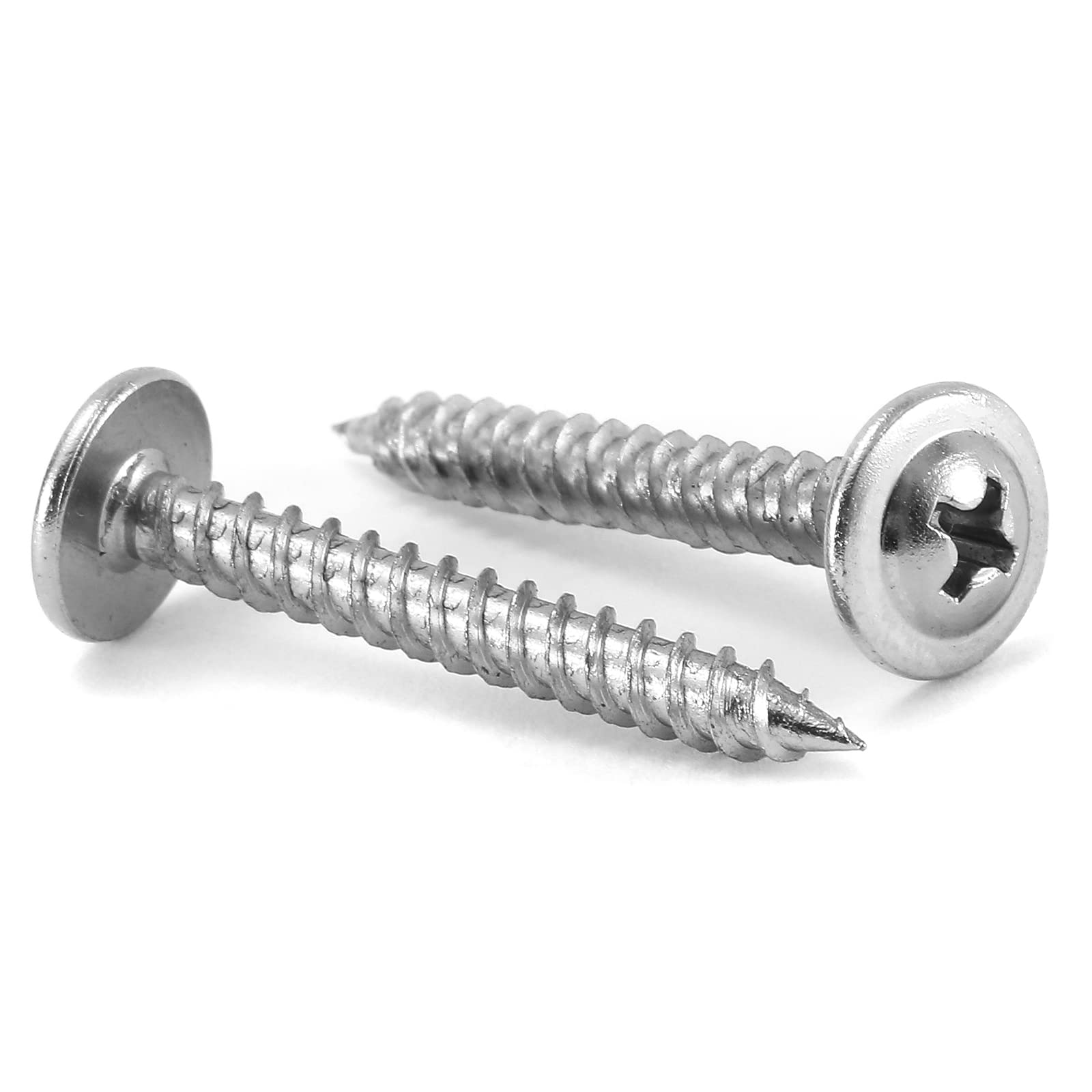 #8 x 1-1/4" Wood Screw 100Pcs 410 Stainless Steel Standard Thread Truss Head Fast Self Tapping by SG TZH