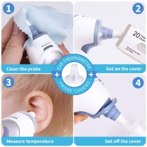 500pcs Ear Thermometer Probe Covers,Ear Thermometer Covers,Thermometer Ear Covers Compatible for All Braun Thermometer Ear Covers Disposable Covers