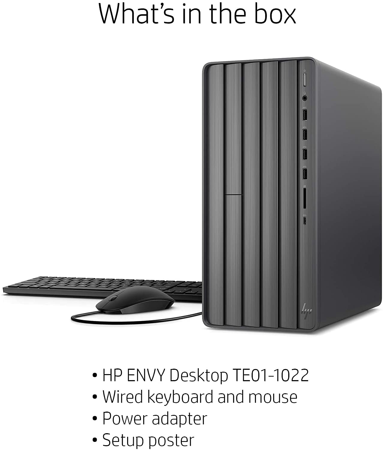 HP 2022 Newest Envy Desktop, Intel Core i7-10700 Processor, 32 GB RAM, 2TB SSD Storage + 1TB HDD, Wi-Fi 5, Windows 11 Pro, USB Wired Keyboard and Mouse Combo