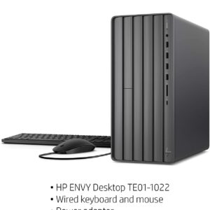 HP 2022 Newest Envy Desktop, Intel Core i7-10700 Processor, 64GB RAM, 1TB SSD Storage + 1TB HDD, Wi-Fi 5, Windows 11 Pro, USB Wired Keyboard and Mouse Combo